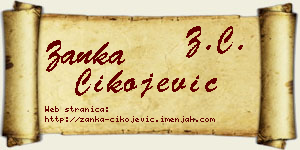 Žanka Čikojević vizit kartica